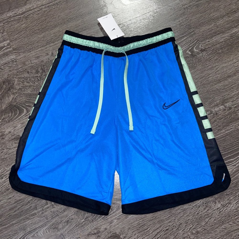 Nike Dri-Fit Elite Stripes Basketball Shorts Photo Blue DD0563-406 Men's Size